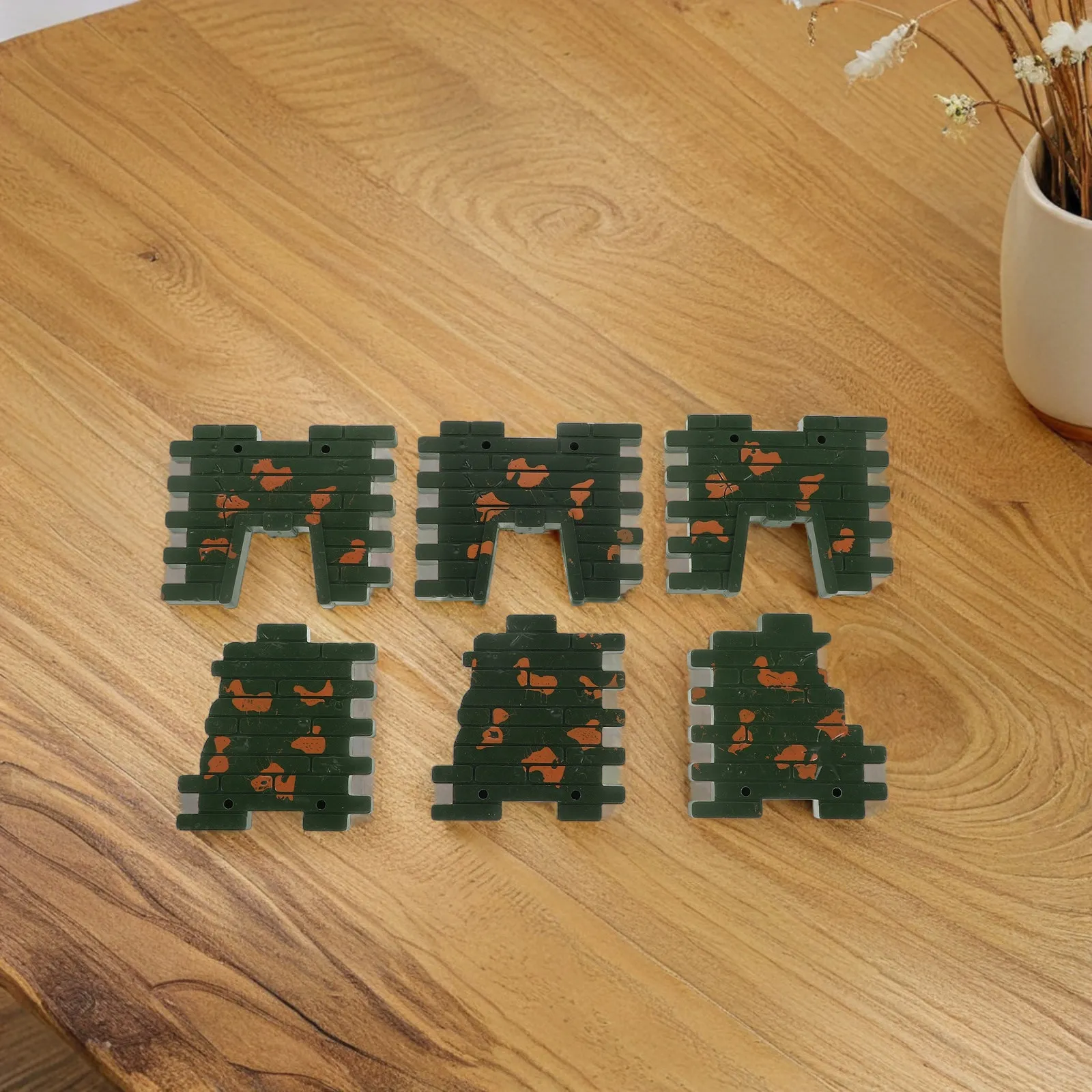 

50Pcs Simulation Detailed DIY Brick Barrier Interactive Setup for Sand Table Landscaping Scene Building Accessories