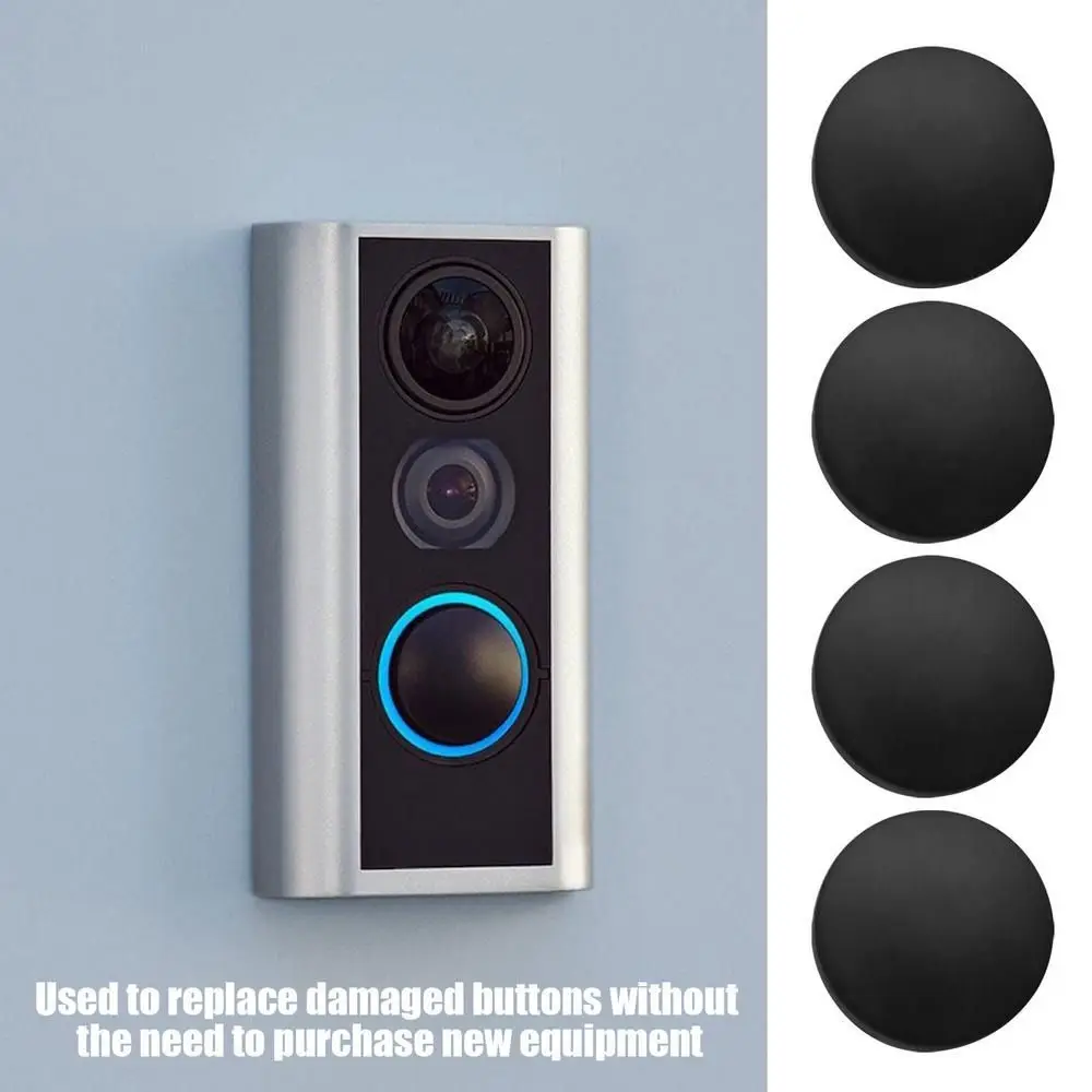4Pcs Silicone Doorbell Button Replacement Easy To Install Portable Video Doorbell Buttons Split Cracked Broken