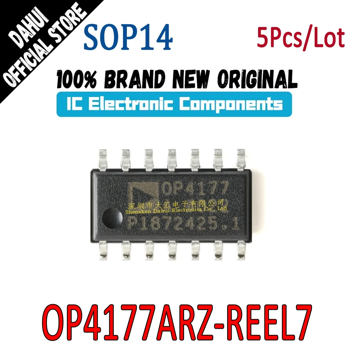 

5Pcs OP4177ARZ OP4177ARZ-REEL7 OP4177 SOIC-14 Low input bias current operational amplifier chip IC Brand New Original In Stock