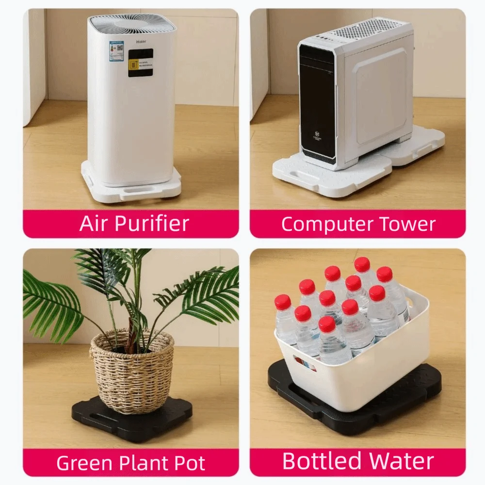 

Connectable Design Mobile Flatbed Cart Durable Construction 4 Wheels Movable Flower Pot Tray Rolling Caster Stackable