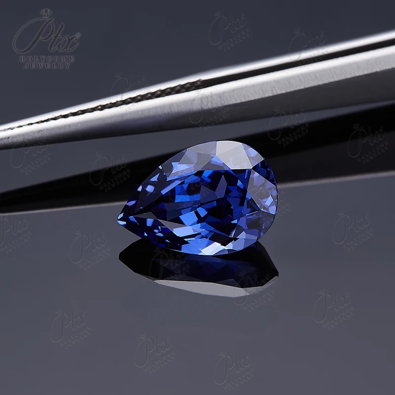 

Hot Sale Brilliant Pear Natural Lab Grown Sapphire Moissanite VVS1 AGL Certificated Diamond Beads Jewelry Making Charms