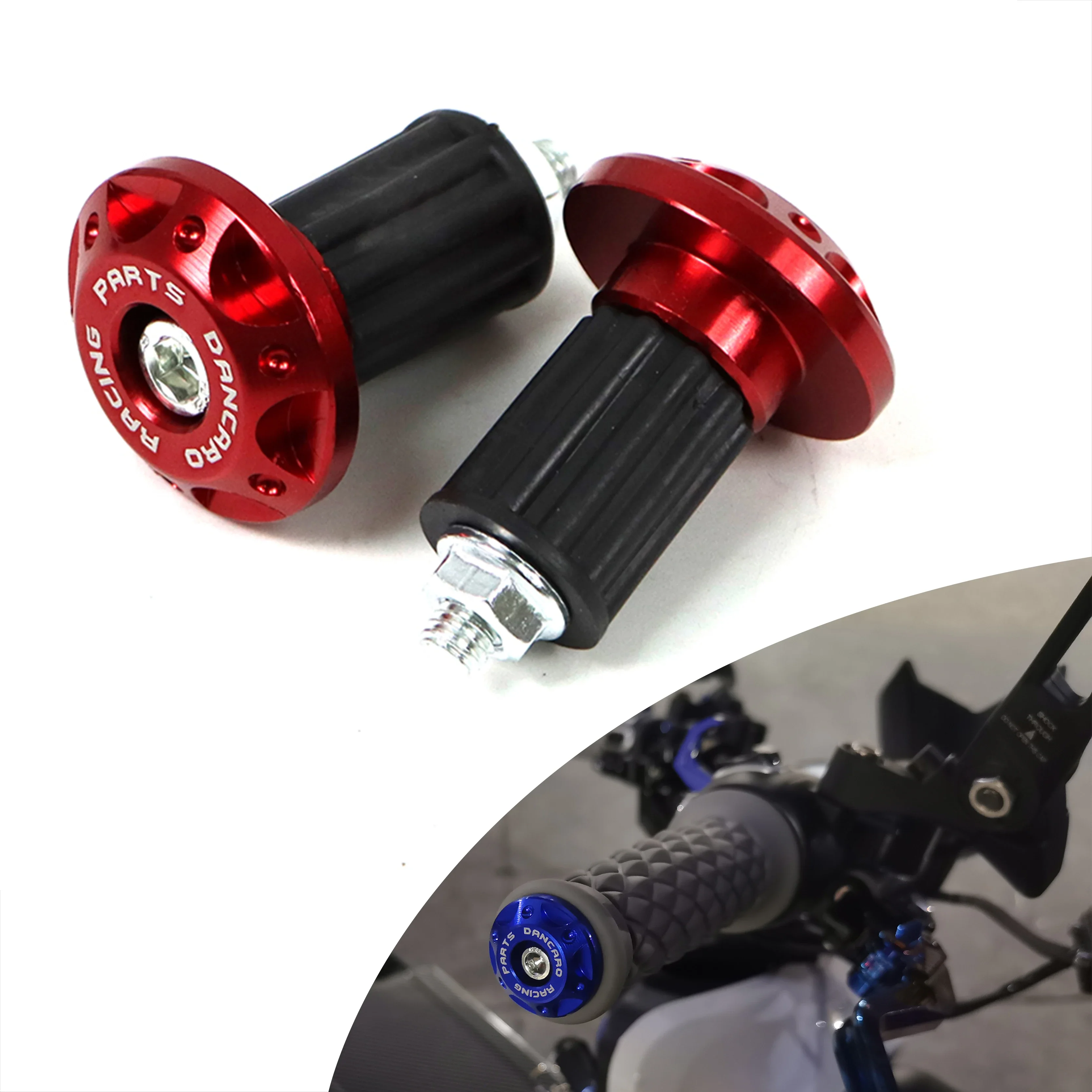 Manillar de Metal CNC para Moto, tapón deslizante de contrapeso, empuñaduras de Motor para bicicleta de cross, accesorios para manillar de motocicleta, empuñaduras de extremos