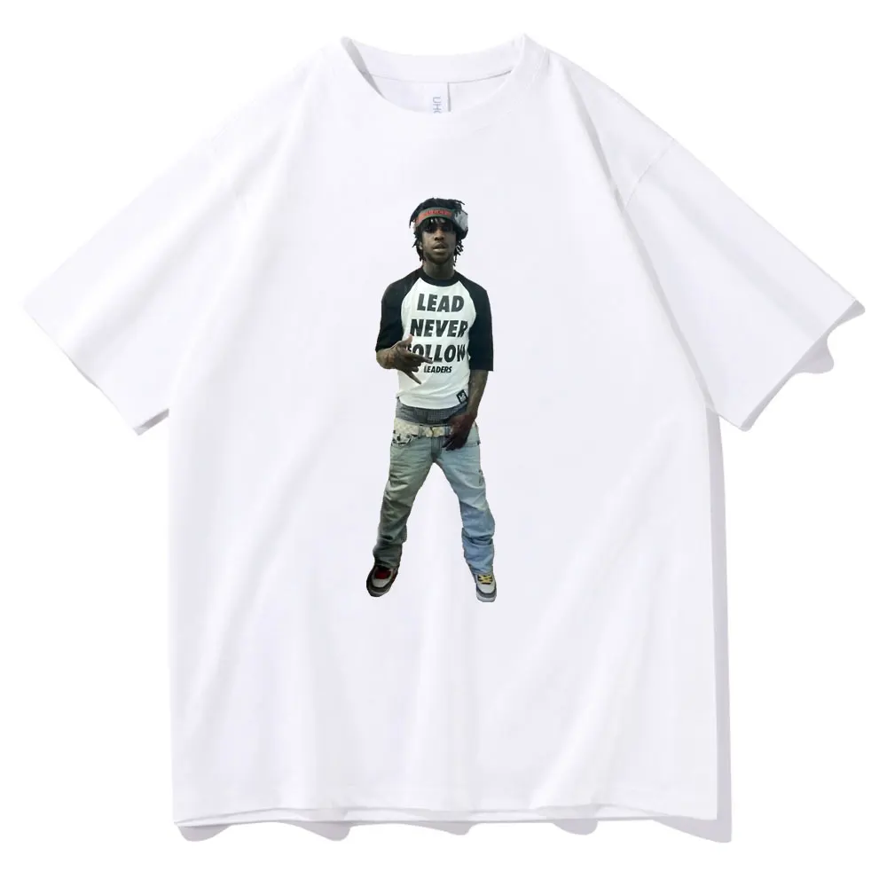 

Rapper Chief Keef Lead Never Follow Leaders Funny Meme Print T-shirt Men Women Hip Hop Oversized Tees Male 100% Cotton Tshirt