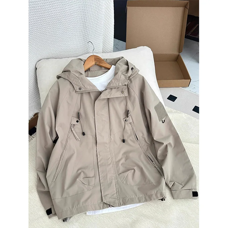 

Мужская ветрозащитная и водонепроницаемая куртка-софтшелл для активного отдыха, летняя, для альпинизма, верхняя одежда свободного кроя, молодежная мода