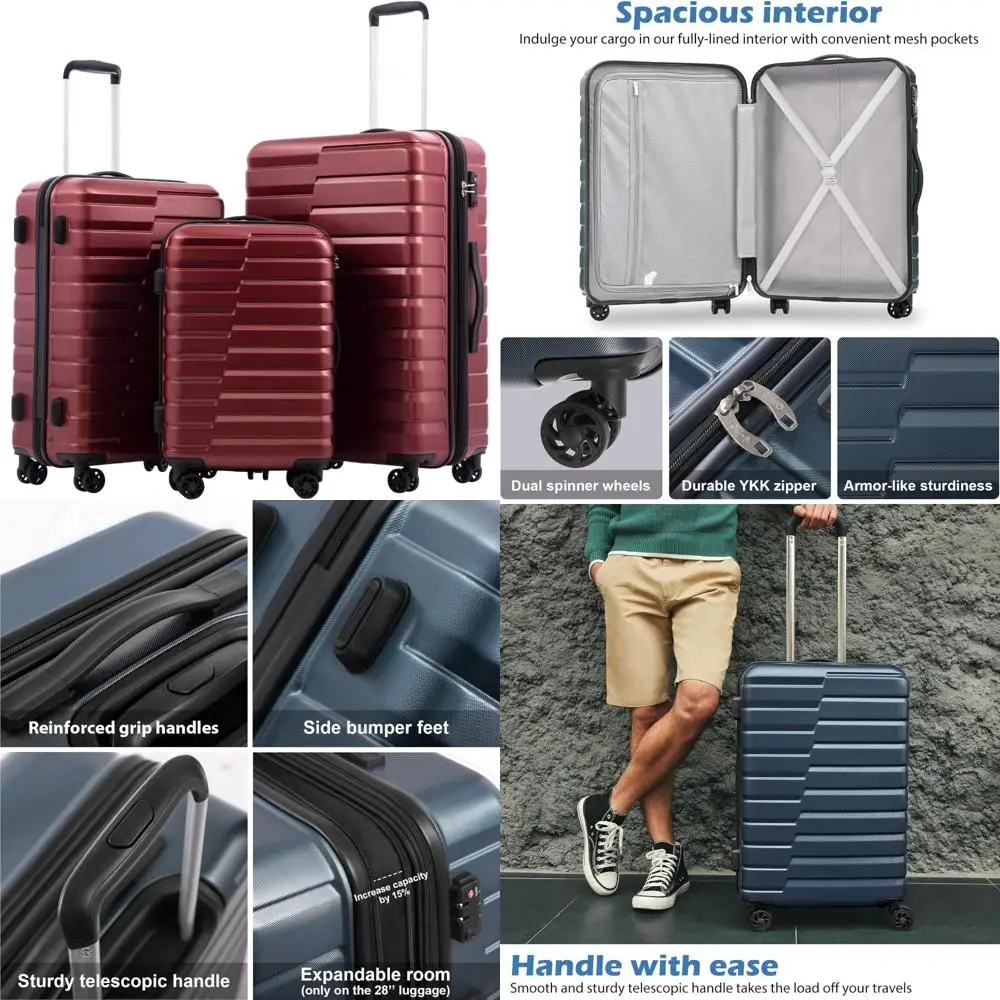 

дорожная ручная кладь: твердый чемодан для ПК с алюминиевой рамой, 22,5x15x9,5, одобренный авиакомпанией, 360° ° блесна