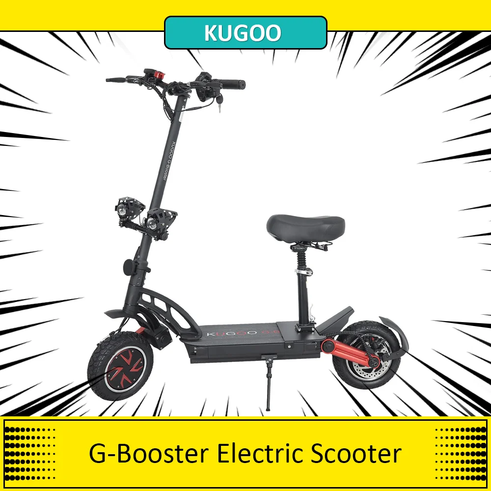 KUGOO G-Booster Electric Scooter 10'' Tire, 800W*2 Dual Motors Escooter  53-55km/h Max Speed, 48V 23Ah Battery for 85km Range