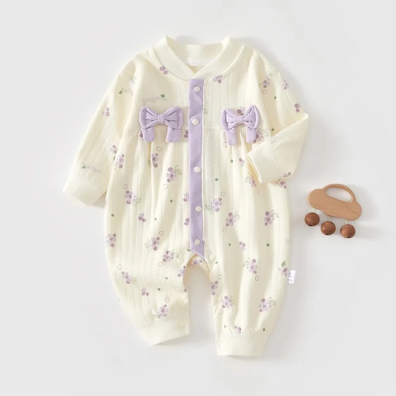 ZOETOPKID Baby 4 Seasons Fashion Rompers Infant Girl Pure Cotton Comfortable Bodysuit Kids Boy Cute One-piece Clothes