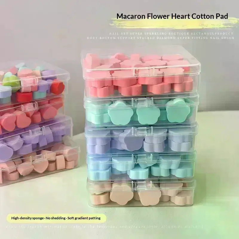 30/50Pcs Manicure Tool Nail Art Sponge Set With Grabbing Pen For DIY Nail Art Gel Polish Brush Glitter Powder Manicure Accessor