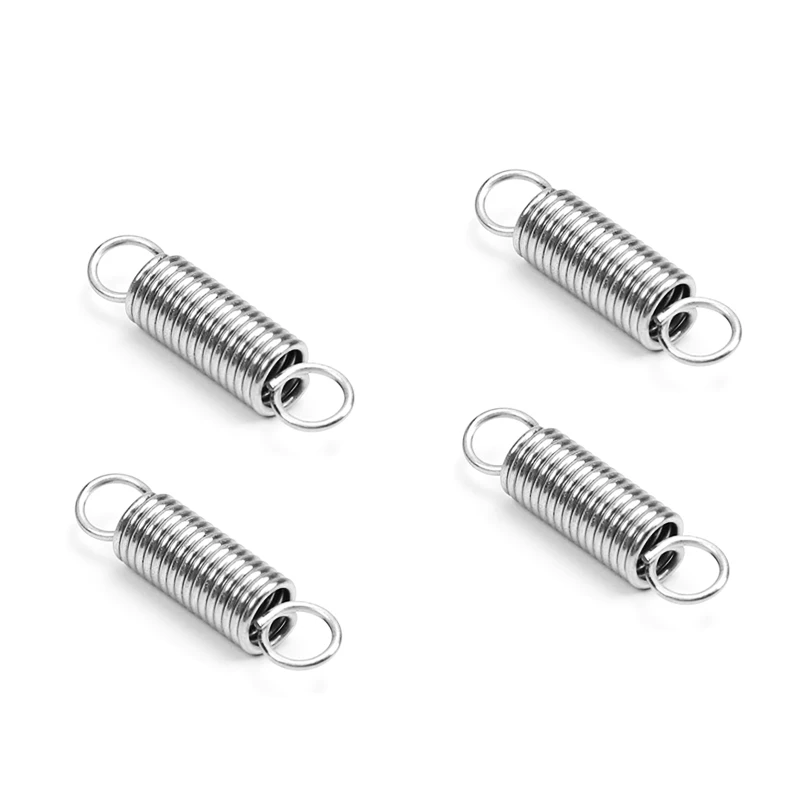 10pcs/Lot 0.2mm 304 stainless steel micro mini  extension spring with O hook, length 5/8/10/12/15/20mm