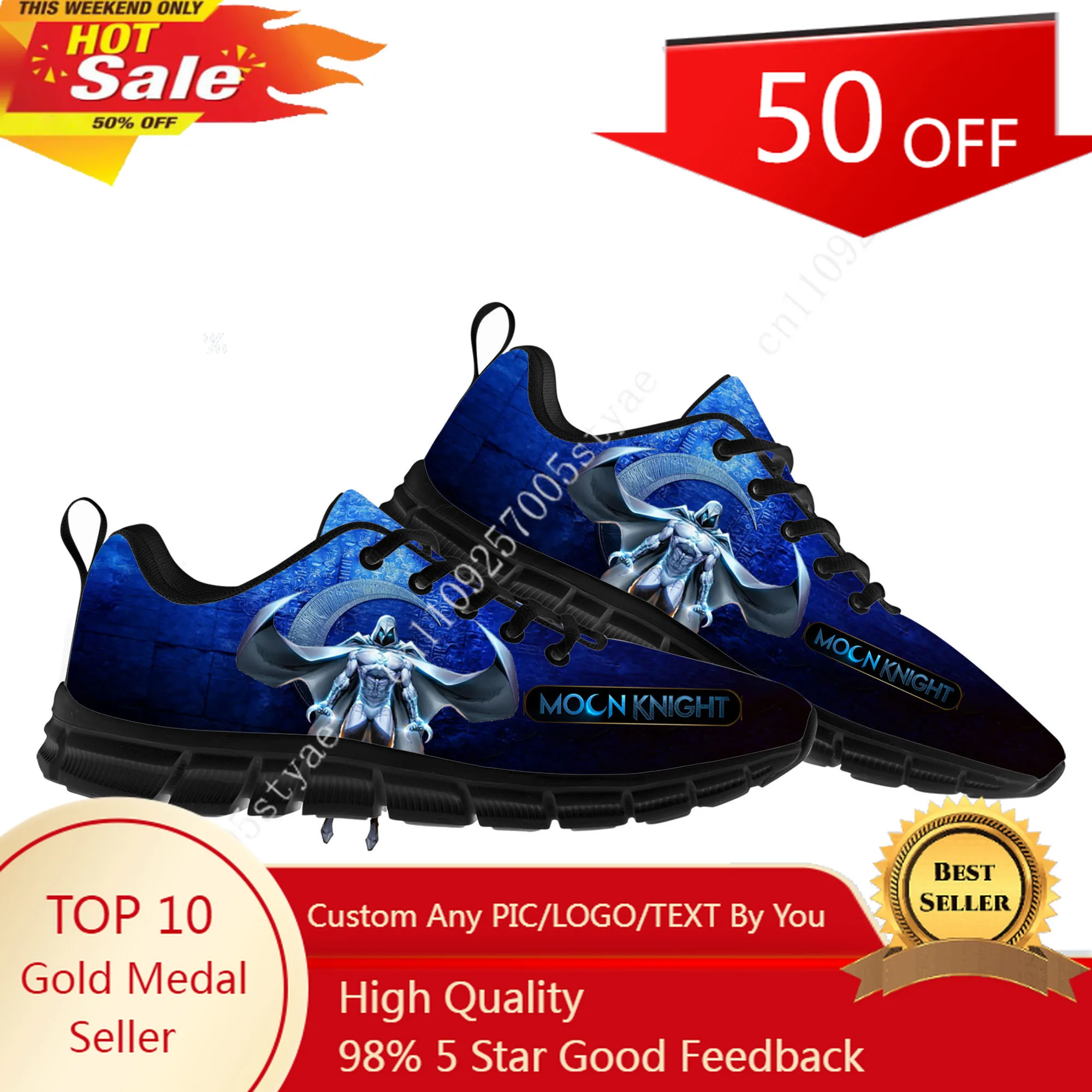 

Marvel Moon Knight Sports Shoes Mens Womens Casual Running Lightweight Shoes