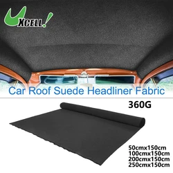 UXCELL 360G Headliner Fabric Interior Trim DIY Roof Repair Replacement for Car Truck RV SUV Boat Automotive Suede Fabric Black