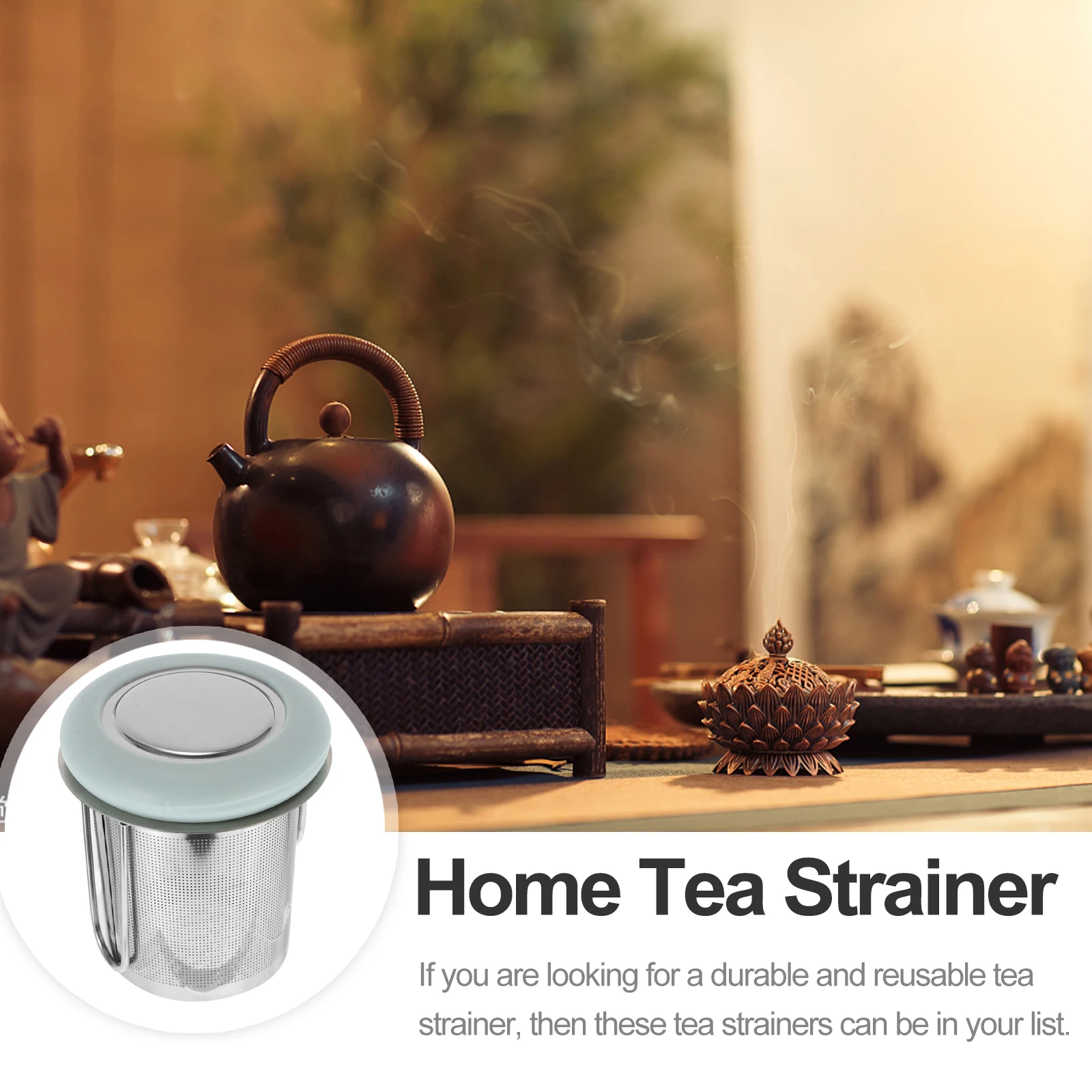 

1pc 304 Stainless Steel Folding Infuser Rustproof Filter Creative Mini Tea Strainer Smooth Polished For Home Office