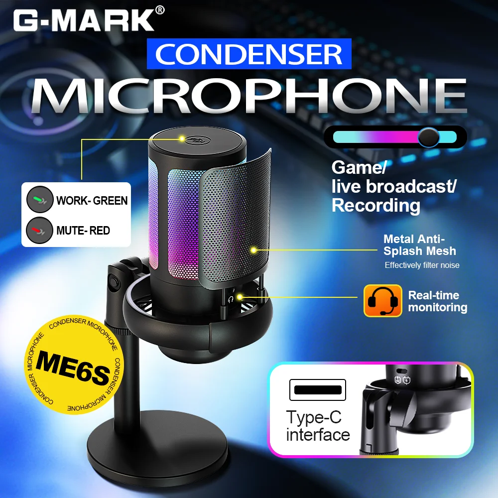 Pc Gaming Discord - RGB USB Gaming Microphone for PC,Heavy