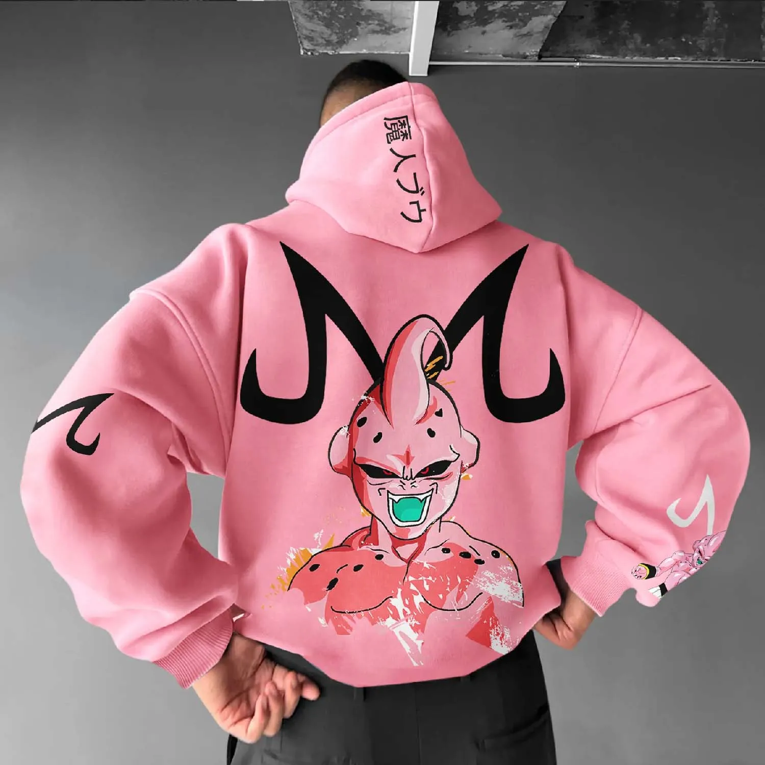 

Bandai Genuine Dragon Ball Wukong Cartoon Men's Hooded Sweater Anime Outdoor Casual Top Men's and Women's Same Sweater