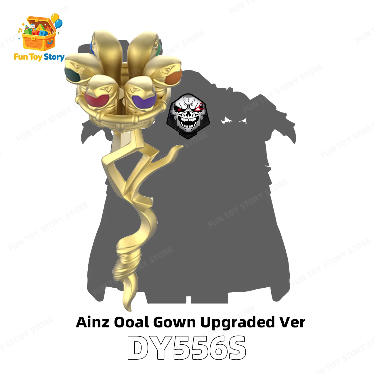 DY556-S Bone King: Blocos de Montar Aprimorados de Personagens de Desenhos Animados e Filmes – Presente para Entusiastas de Montagem e Colecionadores