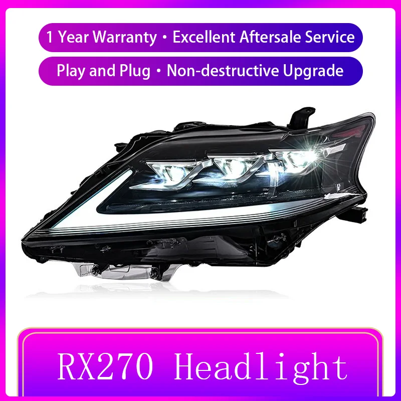 

Car Styling For Lexus RX270 RX350 RX450 RX330 RX440H 2009-2015 Front Lamp DRL Headlight Turn Highlight LED Bulbs Projector Auto