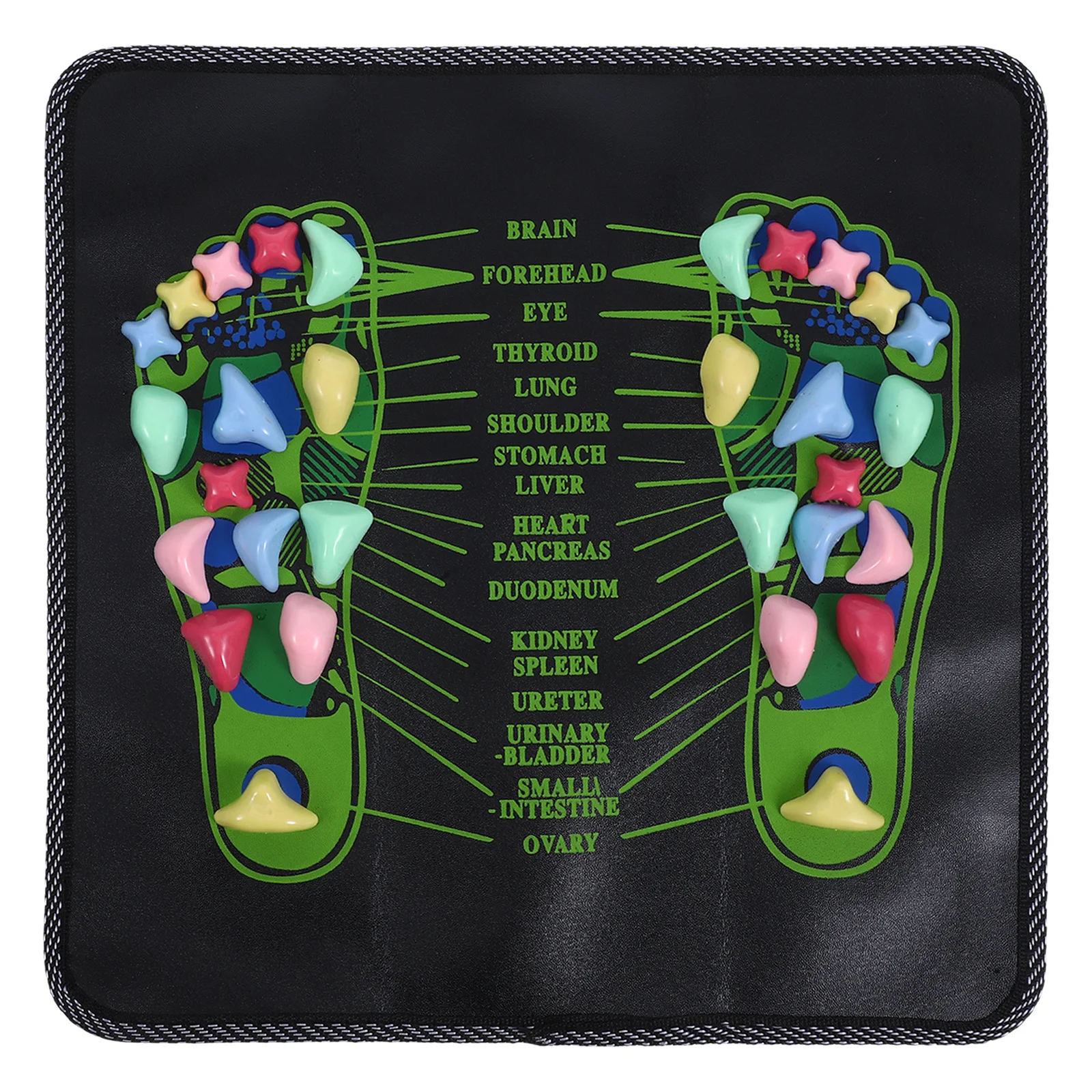 

Массажный коврик для ног, каменный рефлексологический коврик для точечного массажа, мягкий, нескользящий, прочный, для ухода за ногами, для домашнего офиса, путешествий