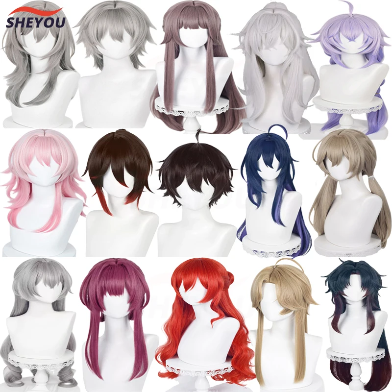 

Game Honkai Star Rail Wigs March 7th Kafka Herta Yanqing Jing Yuan Bailu Trailblazer Himeko Cosplay Wig Anime Wigs + Wig Cap