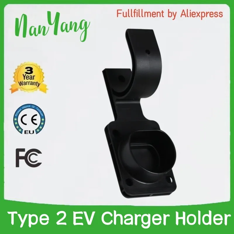 Type 2 EV Charger Holder Wall Mount EV Charging Cable Organiser Charger Plug Socket for Charging Station Home Parking Lot 