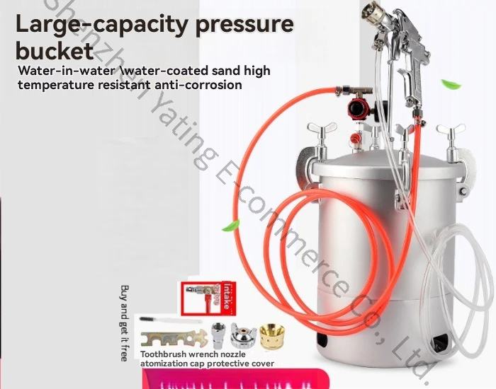 Water Inpressure Tank Colorful Paint Spray Gun Imitation Stone Paint Paint Gun Sprayer 10 Liters Sand in Water Pressure Bucket