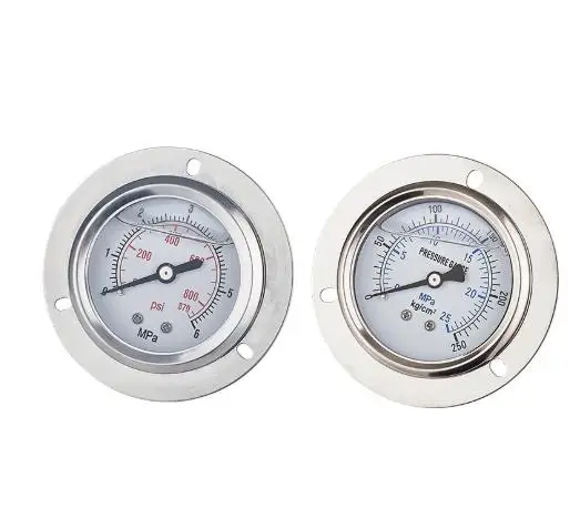 Y60 Oil-filled Seismic Flange Side Panel Back-connected M14 * 1.5 2 Minutes Axial Belt Edge Seismic Pressure Gauge