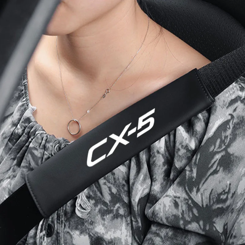 Carbon brazing safety belt shoulder pad sleeve super soft shoulder pad for Mazda CX-5 Accessories Safety Belt Cover Shoulder Pad