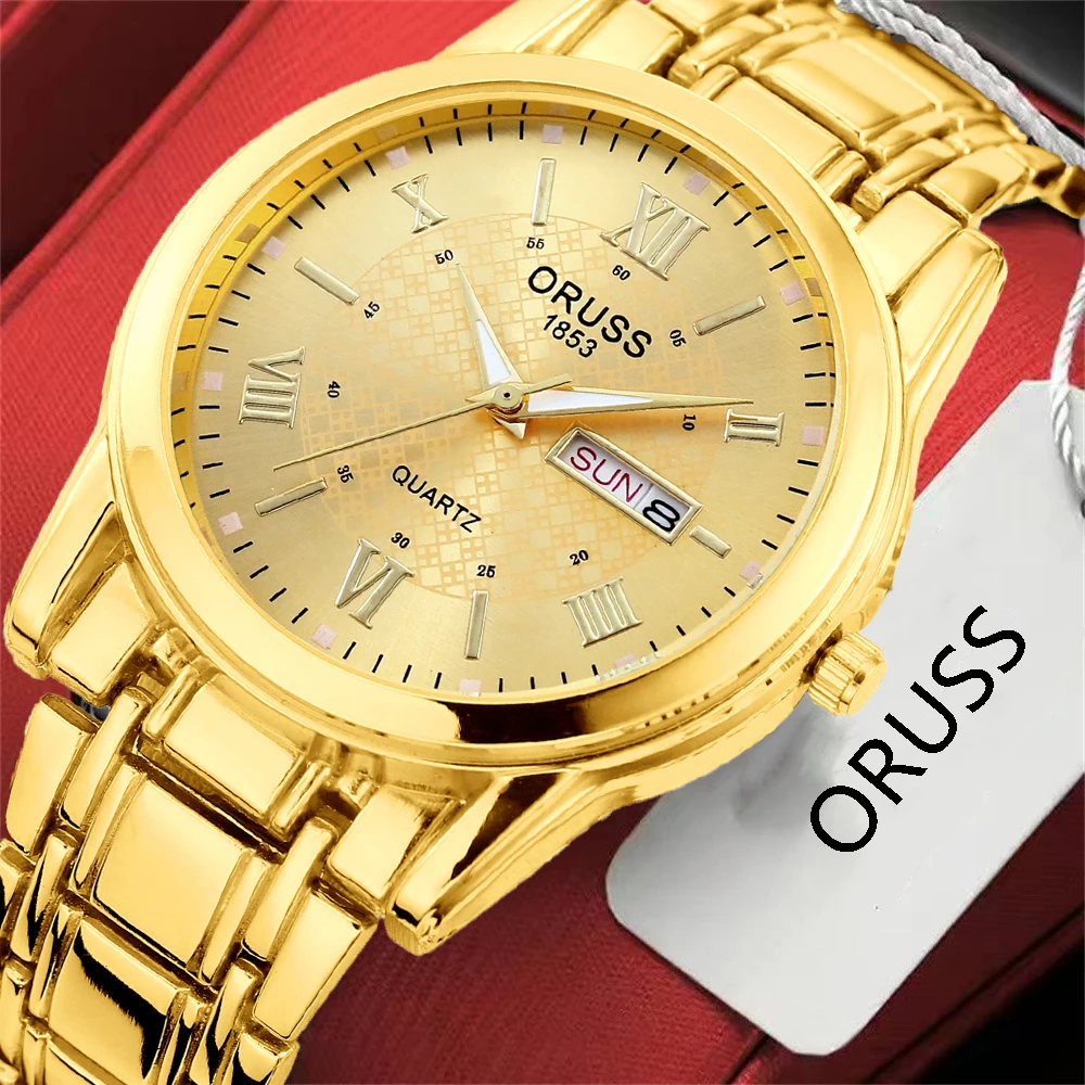 High-end atmospheric high-grade watch personality fashion trend classic double calendar durable trend handsome steel strap watch