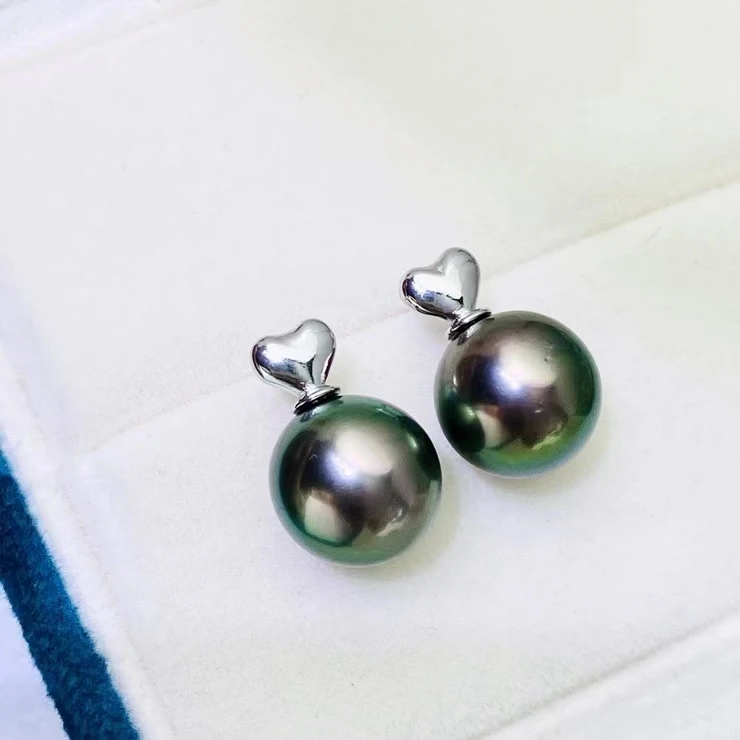 

Wholesale Heart Shape 925 Sterling Silver Earrings Mount Findings Settings Base Mounting Parts Accessory for 10-11mm Pearls