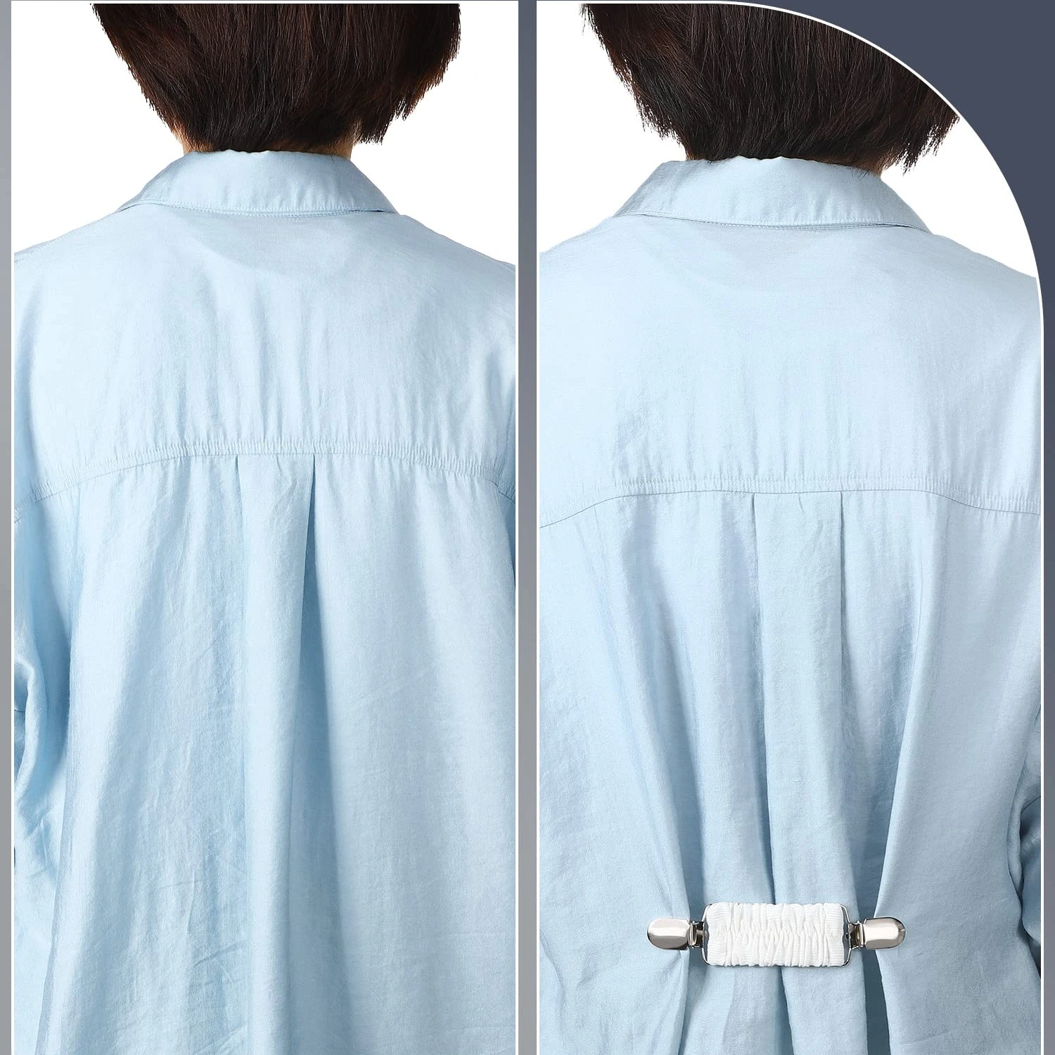 4 Pcs Dress Cinch Clips for Tightener, Fitting Back Cinch Sweater Clips for Women Cardigans