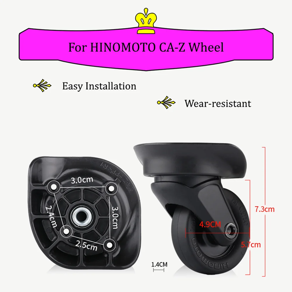

Suitable For HINOMOTO CA-Z Suitcases Wheel Trolley Case Universal Wheels Accessories Luggage Password Box Repair Pulley