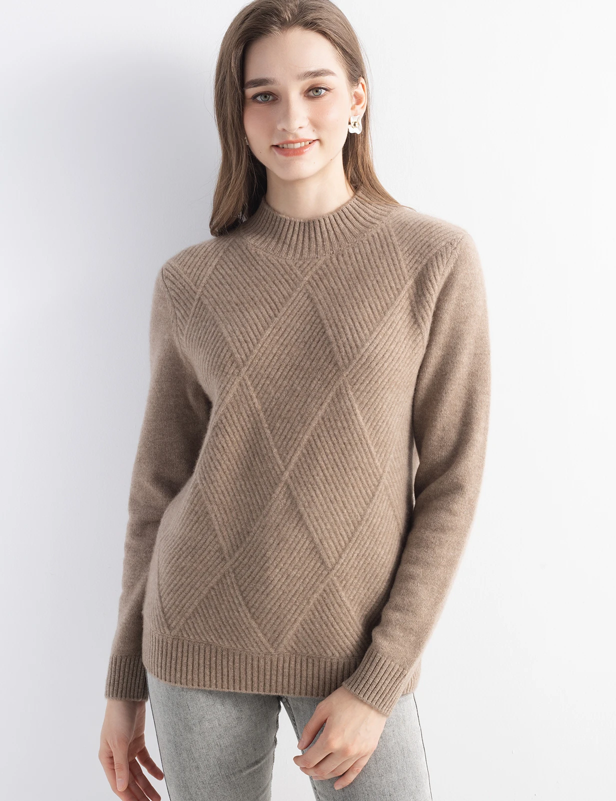 Top per le donne Maglione 100% maglione di cashmere Autunno Inverno Collo a lupetto Pullover a maniche lunghe Nuovi vestiti da donna in maglia Tendenza Tira Femmes