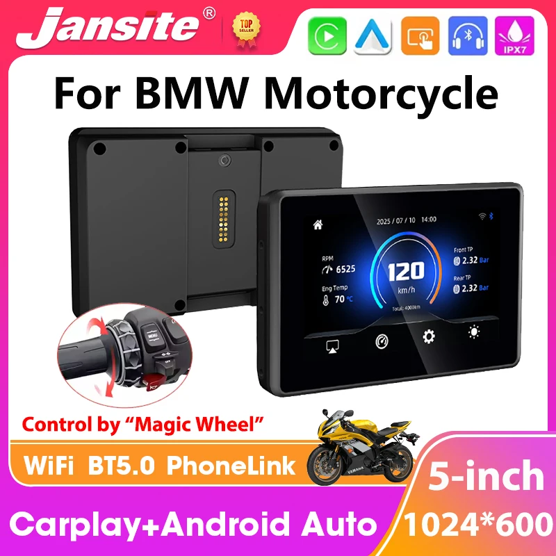 

Motorcycle GPS Navigation For BMW R1200GS R1250GS F800 F900 S1000XR Wireless CarPlay Android Auto Moto Monitor IPX7 Waterproof