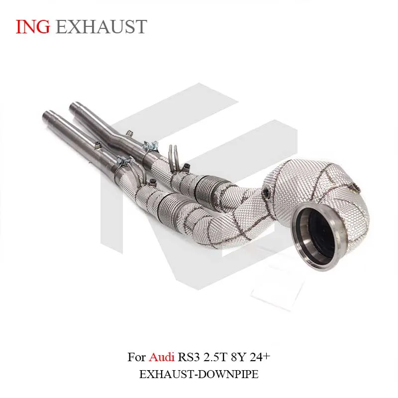 For Stainless Steel Car Exhaust Downpipe Resonant Tube For  RS3 2.5T 8Y 24+ With High Performance Auto Turning Pipe Parts