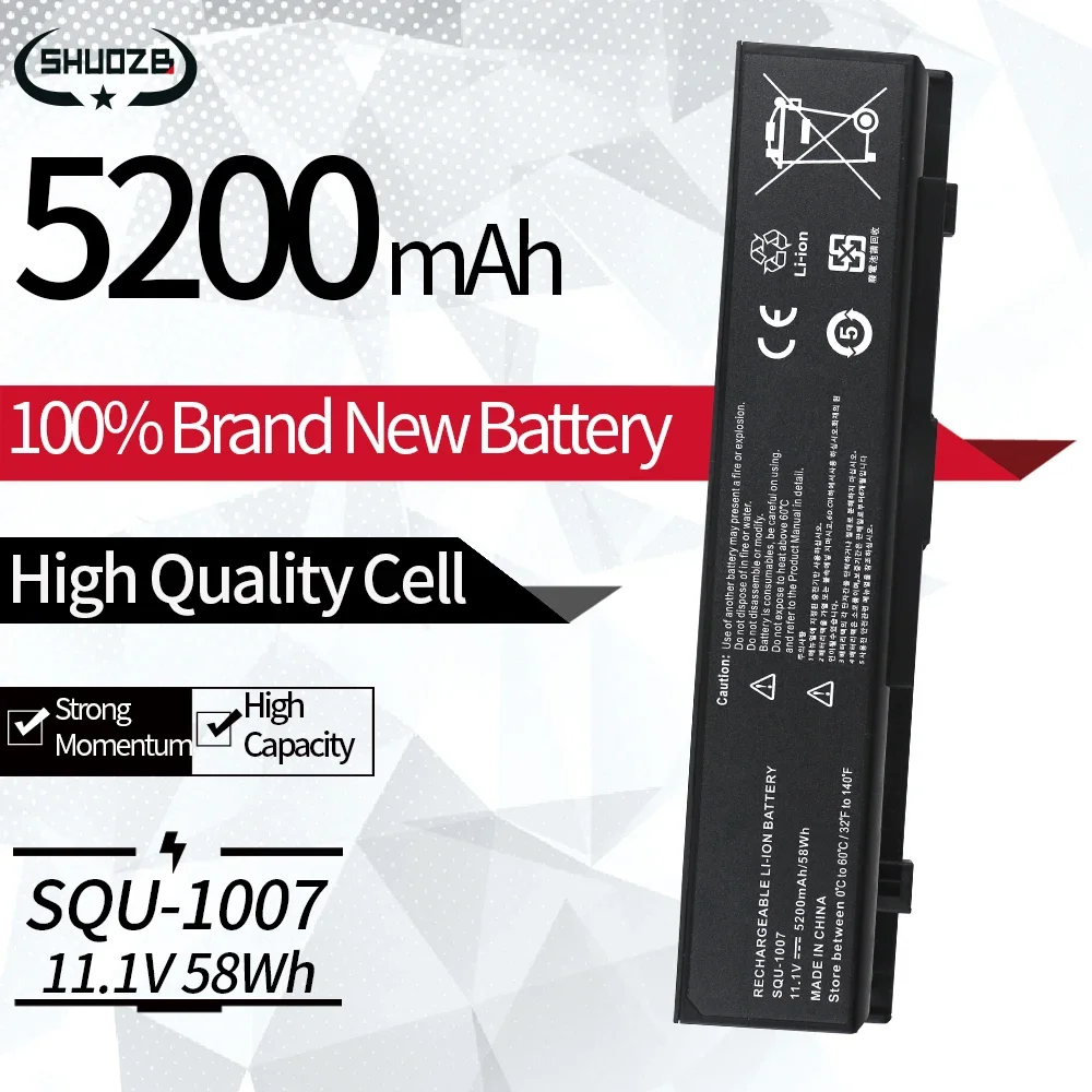 New SQU-1007 SQU-1017 Laptop Battery For LG XNOTE P420 P42 PD420 S535 S530 S430 CQB918 CQB914 CQU918 E217462 11.1V 58WH