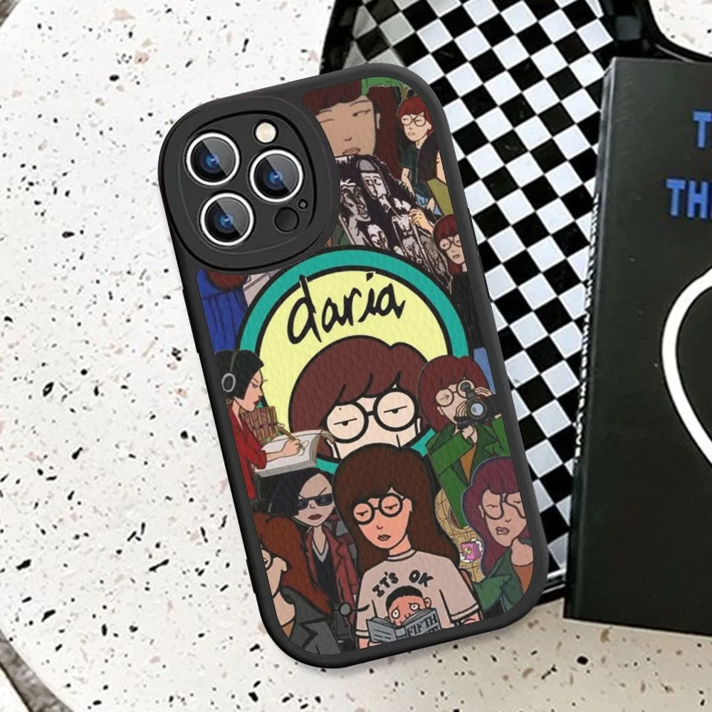 Cartoon D-Daria Cool Phone Case Hard Leather For iPhone 14 13 12 Mini 11 14 Pro Max Xs X Xr 7 8 Plus Fundas