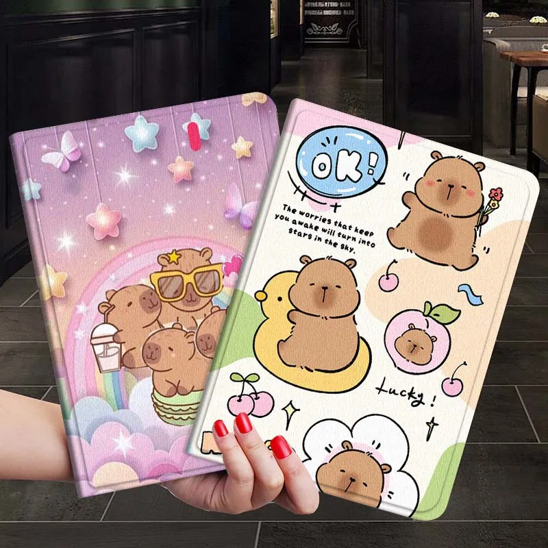 

Capybara Cartoon Cute Gift For Xiaoxin Lenovo Tab P12 Extreme Legion Y900 Idea Pro GT 12.1 2025 Foldable Tablet Case