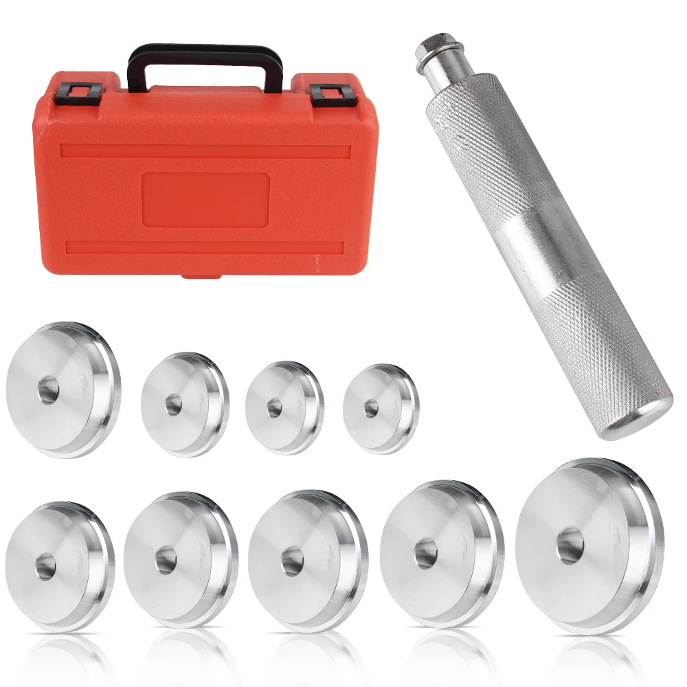 

10 Pcs/Set Aluminum Wheel Bearing Kit Remover Automotive Tools Repair Kit Bearing Disassembly Tool Seal Driver Installer
