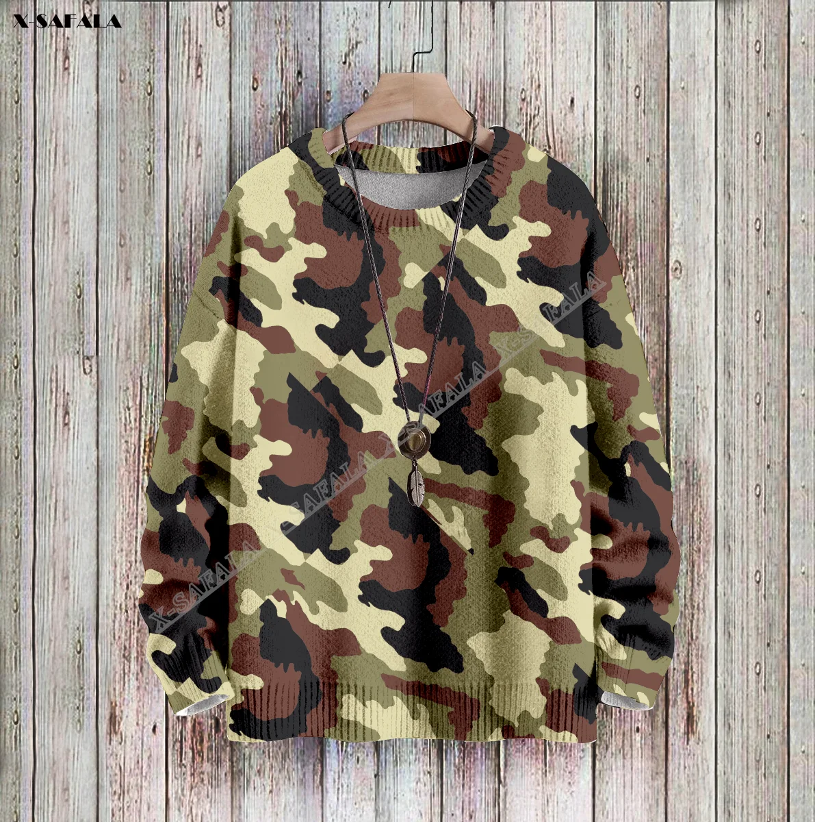 

Irish Poland Norwegian Army Camo Veteran Soilder 3D Printed Ugly Sweater Christmas Gift Men Female Knitted Cotton Xmas Warm