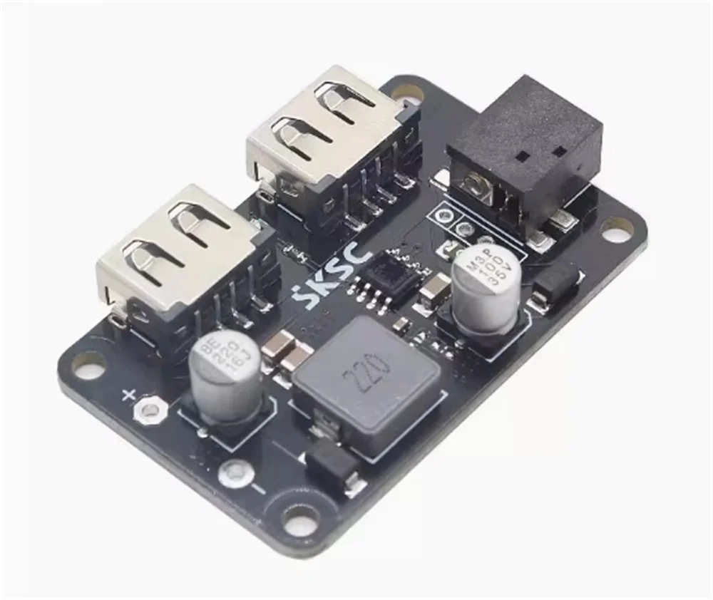 DC 24V19V12V to 5V3A step-down mobile phone charging board 2USB supports 2.4A fast charging and multiple protections