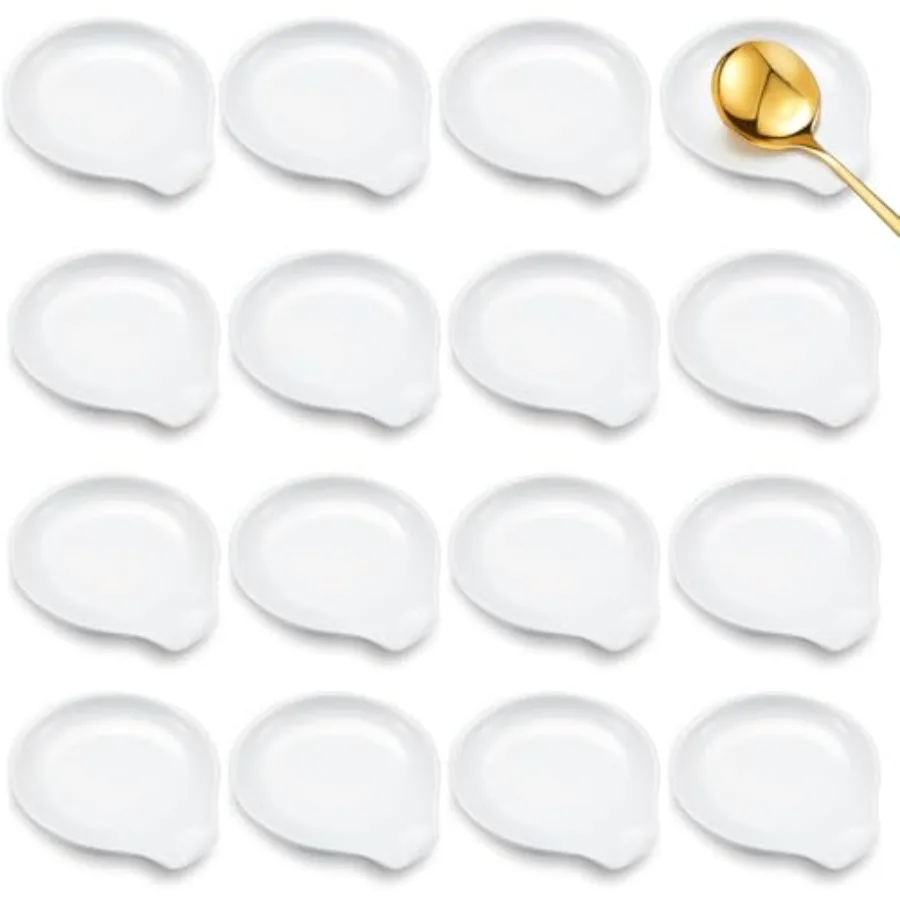 Pcs Ceramic Spoon Rest for Stove Top, Porcelain Spoon Holder, Coffee Utensil Rest Heat Resistant Dishwasher Safe for Home Kitch