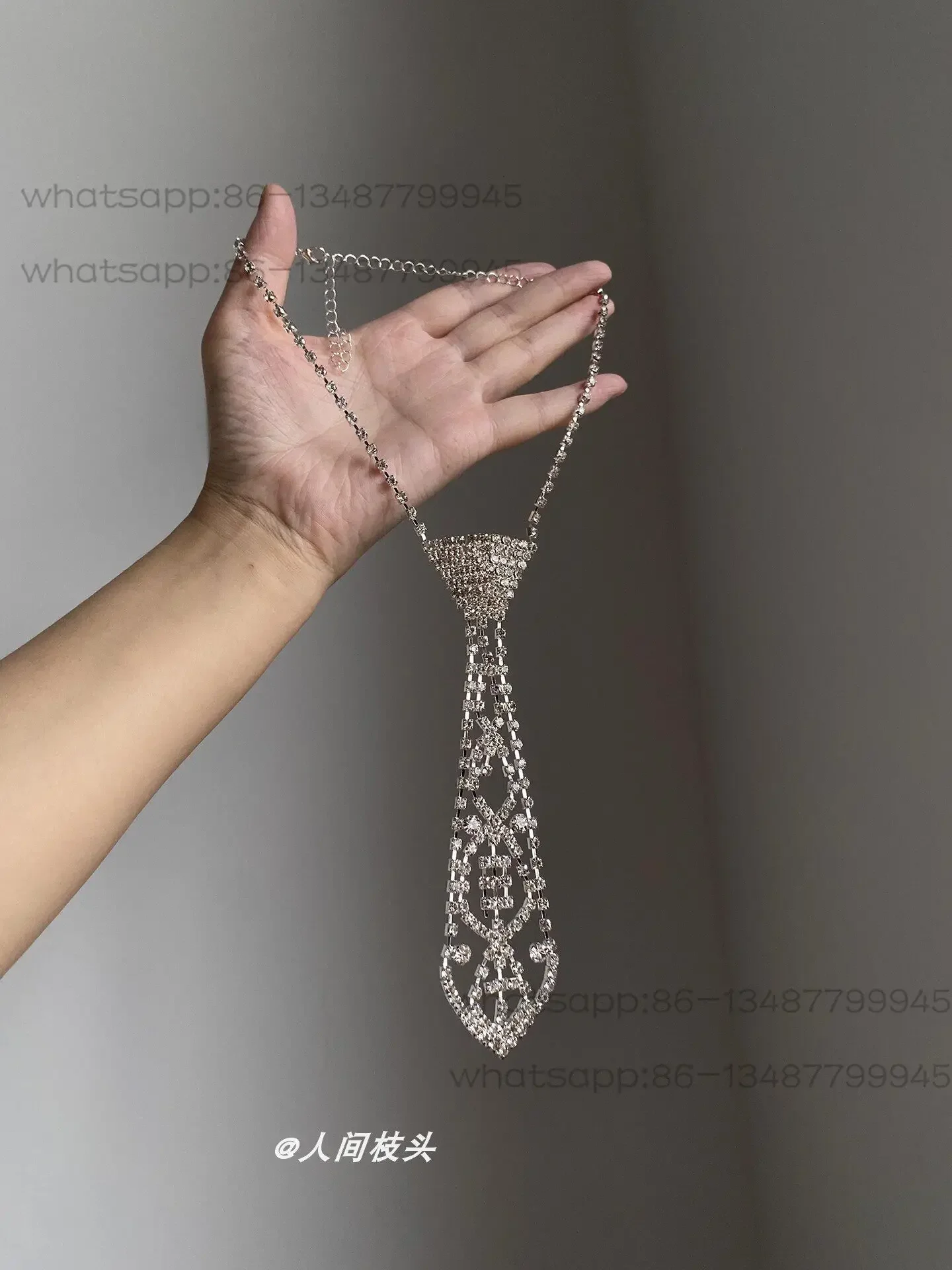 Niche Design Hollow Tie Choker Collar Long Temperament Heavy Industry Versatile High Sense Spice Girl Accessories