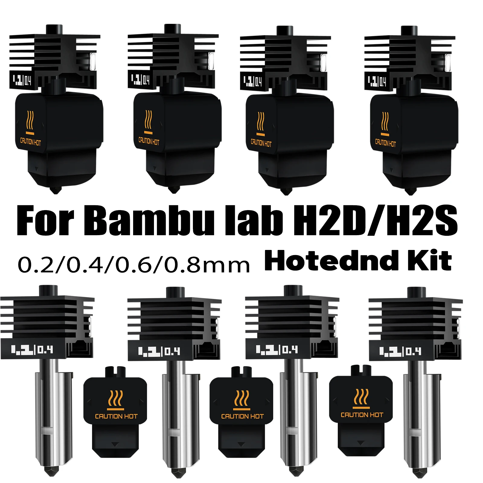 SAHVAIM H2D H2S Hotend for Bambu Lab 0.2-0.8mm