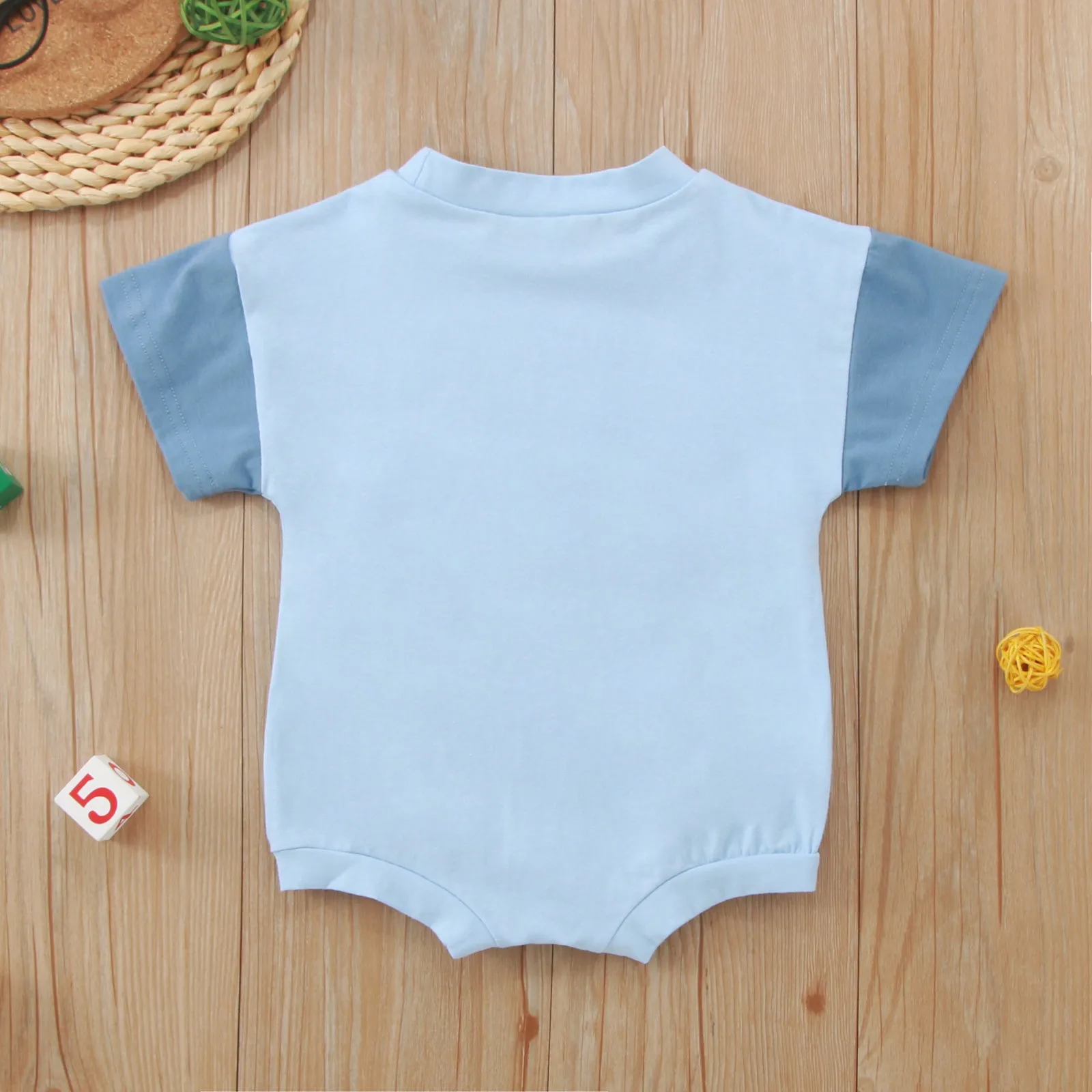 Infant Boys Girls Summer Clothes Causal Letter Printed Short Sleeve Rompers Newborn Bodysuits Baby Boys Aged 3M-6M-9M-12M-18M