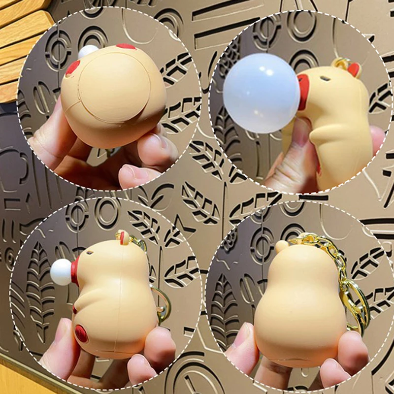 2024 Capybara Blowing Bubbles Cartoon Squishy Toys For Kids Antistress Ball Squeeze Stress Relief Toy Party Favors Birthday Gift