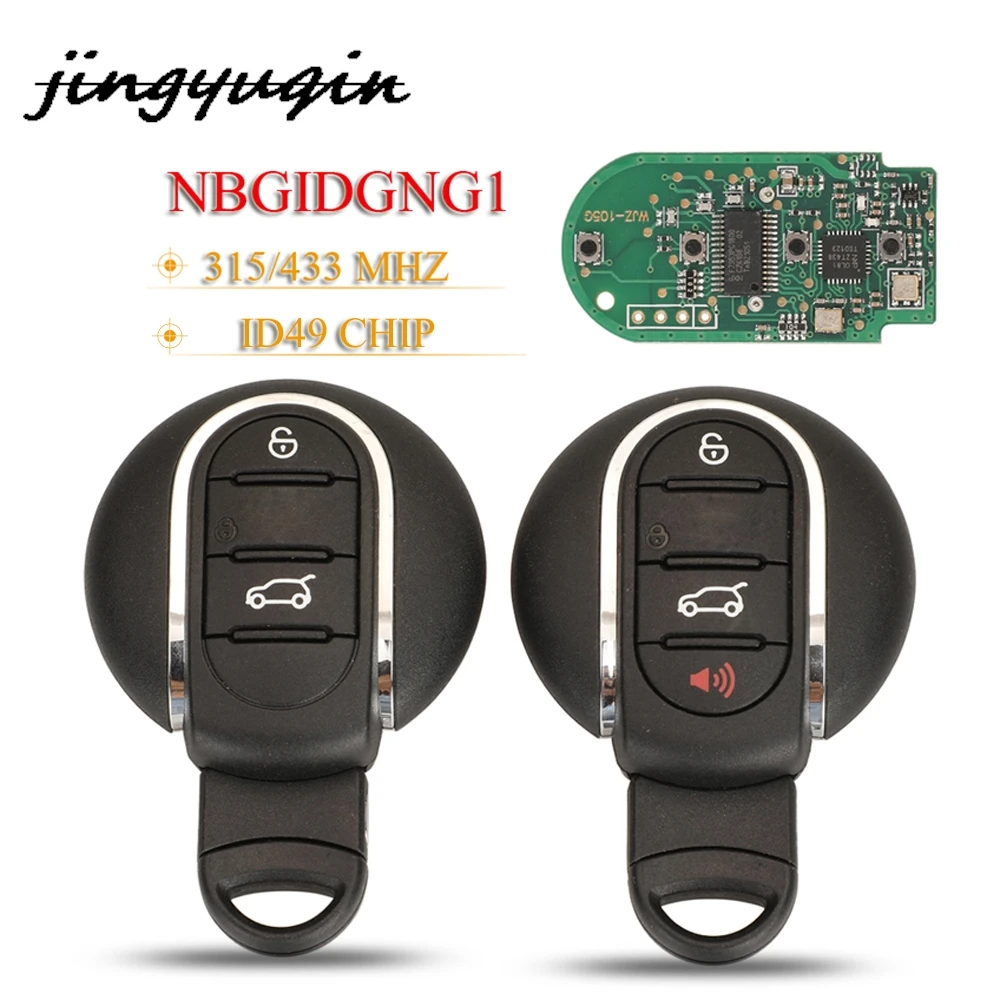 

jingyuqin 3/4Buttons Remote Key Control 315Mhz 433Mhz ID49 For BMW Mini Cooper Countryman Clubman F-Series F55 F56 2015-2018