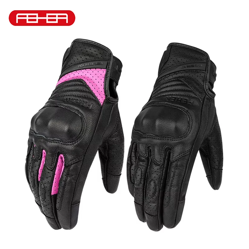 

Feher Women's Motorcycle Gloves All Season Universal Waterproof Breathable Comfortable Wear-resistant Ergonomic Design Gloves