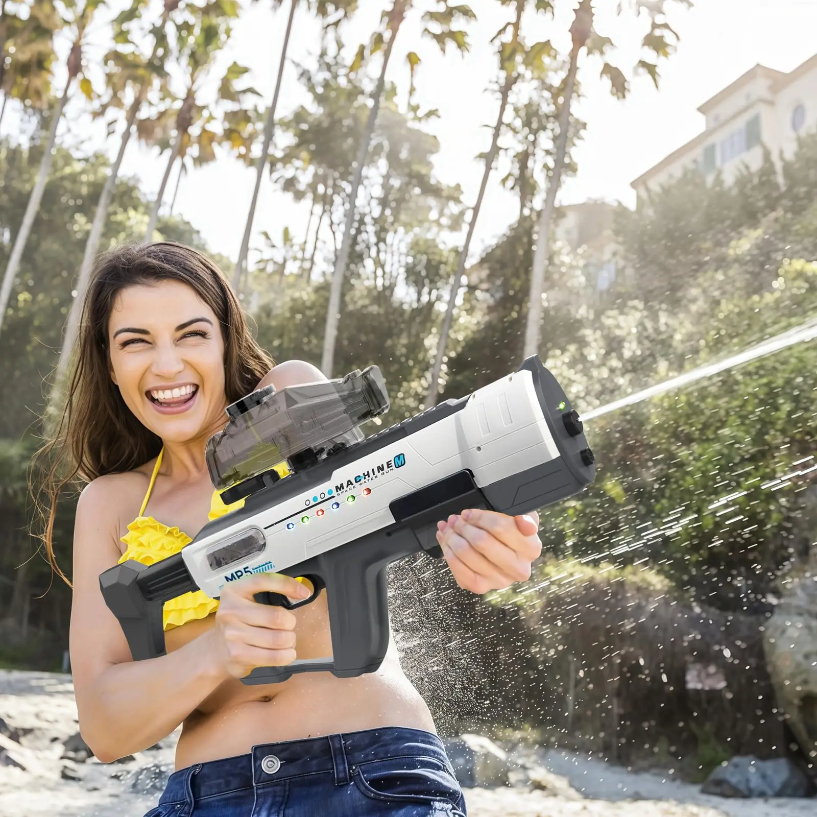 Electric Water Gun for Adults Kids,850ml Large Water Tank,Powerful Squirt Guns Up to 39 FT Long Range,Summer Outdoor Toys