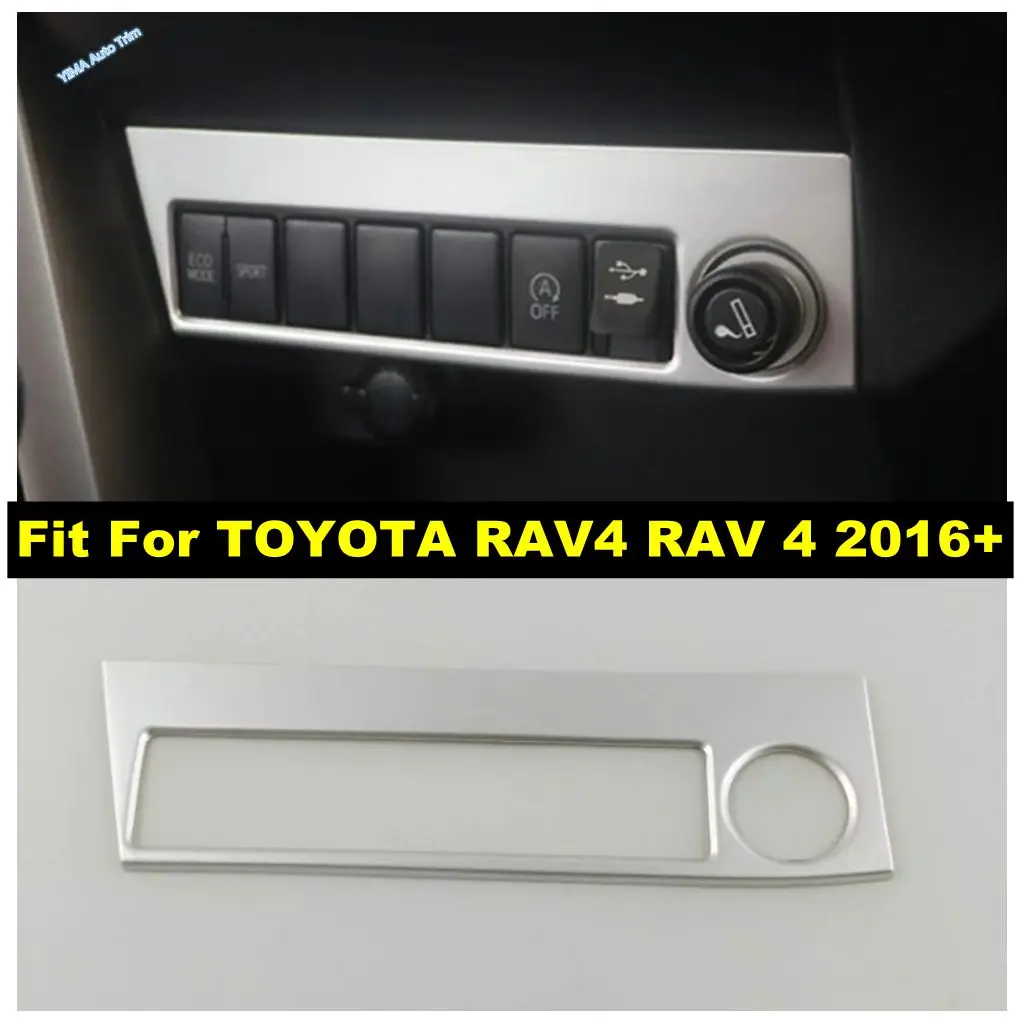 

Auto Styling Smoking Cigarette Lighter Switch Button Knob Cover Trim Interior Accessories For TOYOTA RAV4 RAV 4 2016 2017 2018