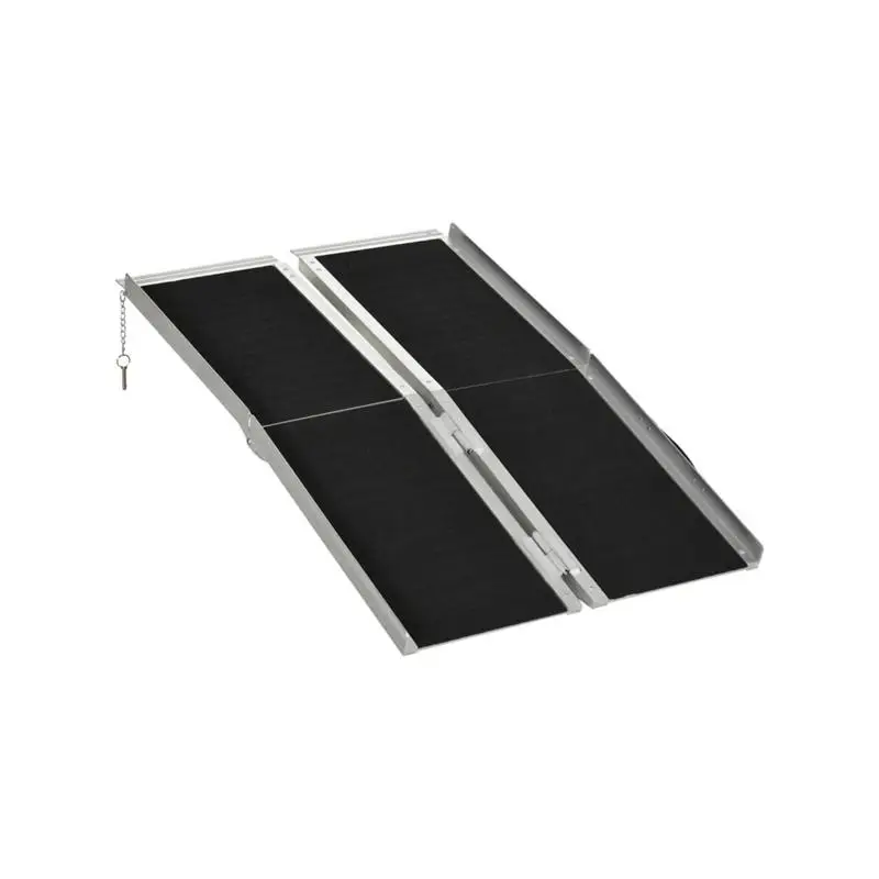 

4 Inch Threshold Ramp, Portable Wheelchair Ramp, Carpeted Foldable Handicap Access Ramp for Easy Entry and Exit