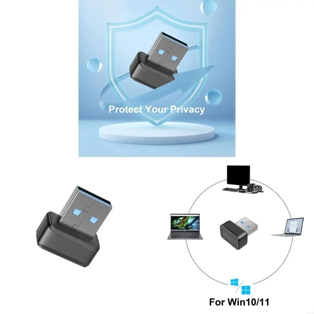 

F42D ABS Plastic USB Fingerprint Reader 360 degree Touch for Enhances Safety